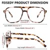 FEISEDY Retro 70s 80s Blue Light Filter Glasses Women Without