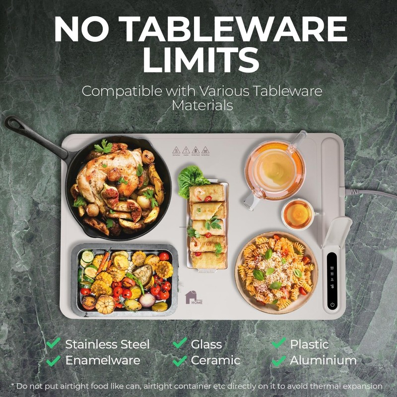 EconoHome Flexible Food Warmer - Electric Powered Food Warming Plate