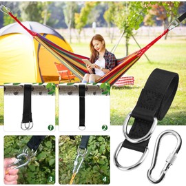 Safe to Hang Hammock for Swings Waterproof Trees Fixing Set 2 x 150 cm