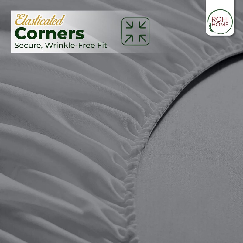 Rohi 25cm Deep Microfibre King Size Fitted Sheet – Comfy