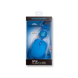 ReTrak Retractable Optical Mouse, Blue (ETMOUSEBU)