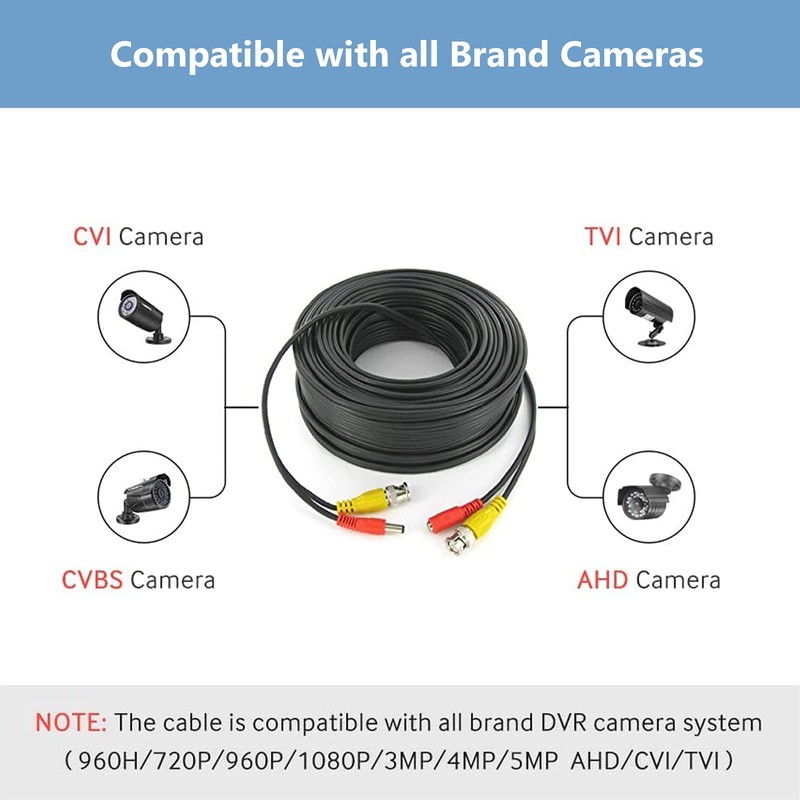Auroh 5M (16 ft) BNC Cable 2-in-1 Video & Power