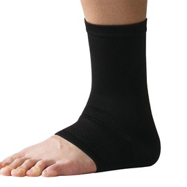 D&M ATHMD 108380 ASMD Ankle Support, Sleeve Type, Ankle Support, Level 3, Tighten, Made in Japan, Black, One Size Fits Most, Support, Stretch, Compression