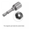 sourcing map Quick-Change Nut Driver Bit, 1/4" Hex Shank 10mm