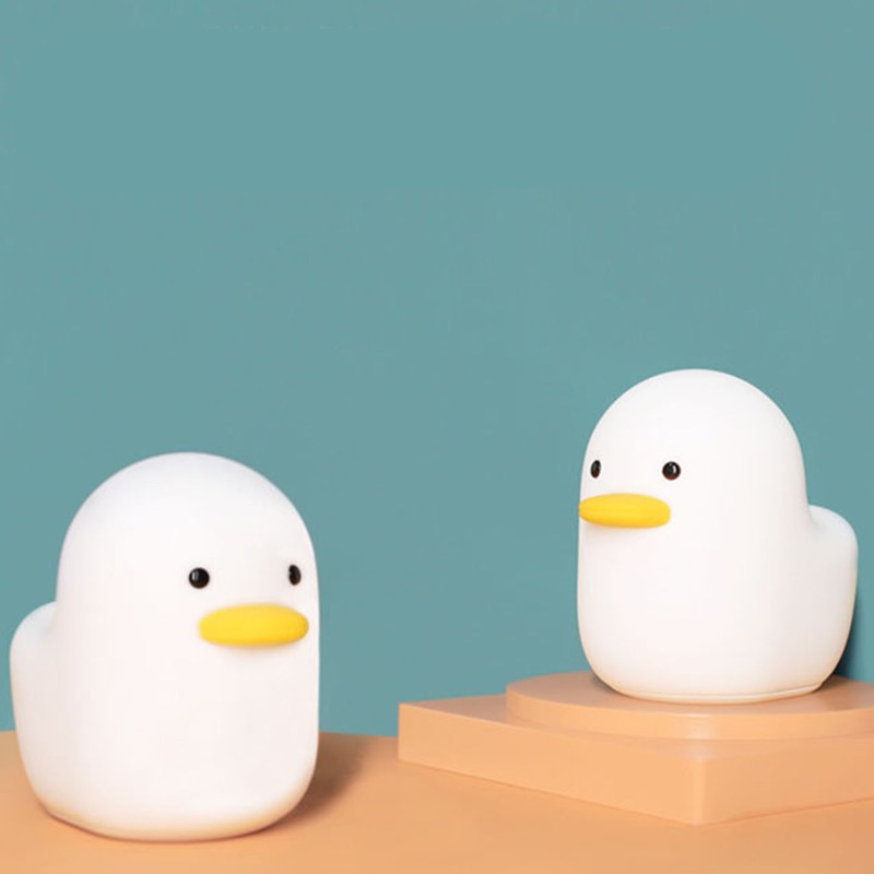 Duck Night Light Silicone Soft Lampshade Delay Automatic Light Off