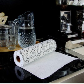 [2x] 100% Bamboo Kitchen Roll Washable | Replaces up to 50 Household Rolls Reusable | Washable Kitchen Towels | Paper Towels | Bamboo Roll Sustainable | Environmentally Friendly All-Purpose Towels