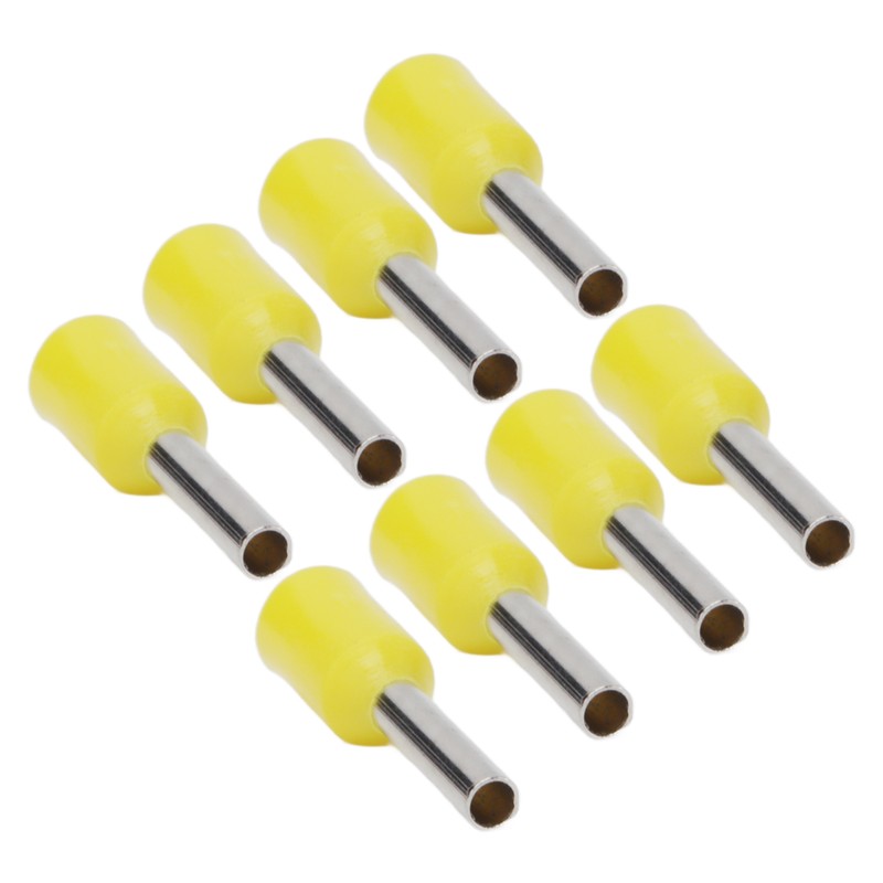1000pcs E1008 Insulated Ferrules Terminal Copper PVC Pin Cord End