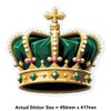 Extra Large 460mm 'Royal Kings Crown' Permanent Sticker Decal for