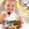 BAISHUWU Stainless Steel Non-Slip Baby Plate, Children's Plate, Divided Stainless