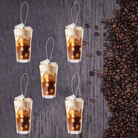 Iced Coffee Air Freshener Frappuccino Scented Car, Home, and Office Fragrance (Pack of 5) Individually Wrapped,Wake Up & Smell the Coffee!