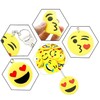Oneroomone 40 Stück Mini-Emoji-Schlüsselanhänger, Gesicht Schlüsselanhänger, Emoji Anhänger, für Handtasche,