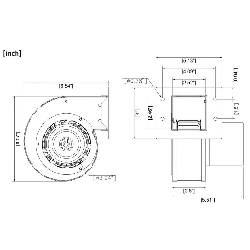 1TDP5, 1TDP5A, 4C442 Dayton Direct OEM Interchange Replacement Blower