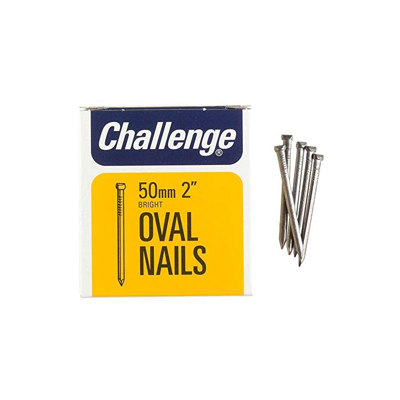 Oval Nails Bright, 50MM (225G), Nail Fasteners, Hardware - 12016