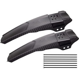 ZUKKA MTB Mudguard Set [20-29 Inches], Universal Bicycle Mudguard Set, Front and Rear Bicycle Mudguard for Mountain Bike, MTB, Road Bike, Suitable Quick Release for Bicycles, Mudguard (Black)