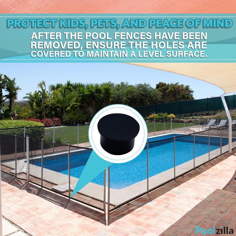 Poolzilla 25 Pack Black Pool Safety Fence Hole Cover |