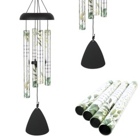 Carson 21" Memorial Windchime 'Amazing Grace How Sweet The Sound' Hymn - Wind Chime Funeral Gift for Loss of Loved One - Indoor Outdoor Decor - Garden Patio Porch Windchimes Wind Spinner