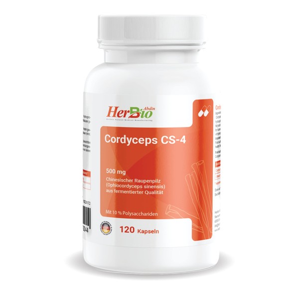 Cordyceps CS-4, 500 mg (120 Capsules) - Vegan - Premium Quality - High Dose - Laboratory Tested