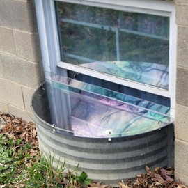 Basement Window Well Covers, Egress Window Well Cover Outside, Heavy Duty Clear Polycarbonate, UV Resistant, Windproof, Waterproof/Only Cover (40" L X 16" W)