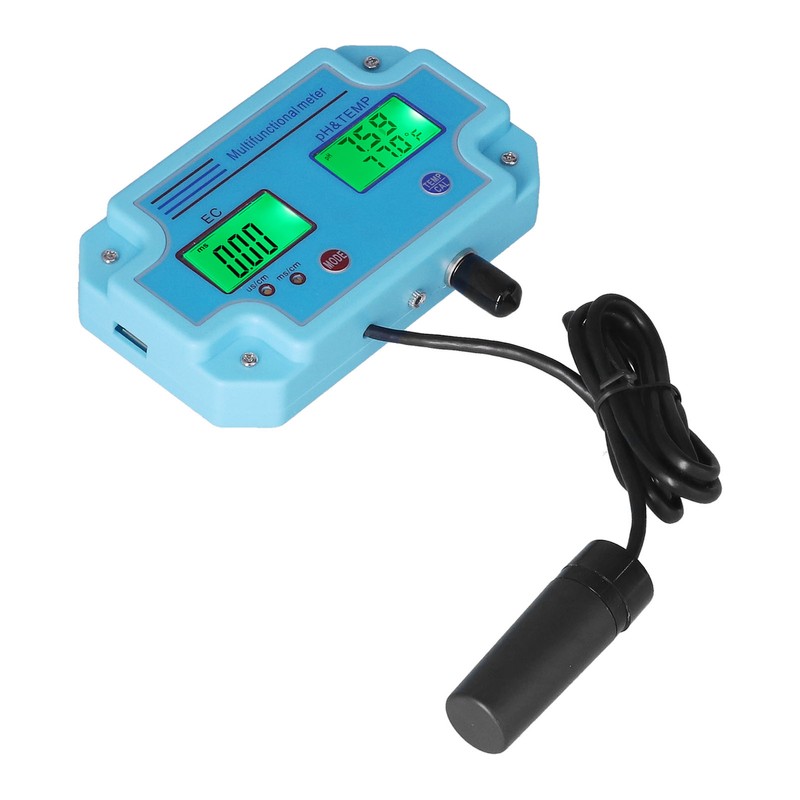 PH EC Temperature Meter DC 6V High Accuracy Portable LCD