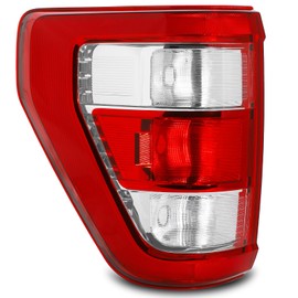 Vomal Tail Light Fit For 2021 2022 2023 Ford F150 F-150 XL 21 22 23 Rear Brake Lamp Left Driver Side (Chrome Trim)