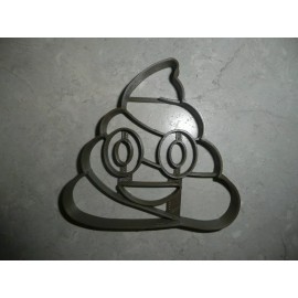 AJT POO SWIRL POOP PILE SMILING EMOJI CARTOON MESSAGE COOKIE CUTTER USA PR3857