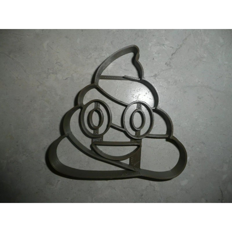 AJT POO SWIRL POOP PILE SMILING EMOJI CARTOON MESSAGE COOKIE