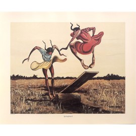 Ernie Barnes Springboard print 15 x 18.75 in.