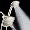 AquaDance Luxury Square High-Pressure Giant 7.3" Rain Shower Head/Handheld Spa