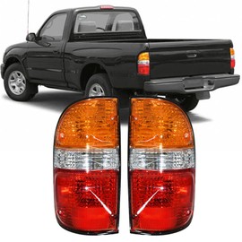 WFLNHB 1 Pair Left and Right Side Tail Lights Assembly Replacement for Toyota Tacoma 2001-2004 Driver & Passenger Side Rear Brake Lamps w/Bulbs 81560-04060 81550-04060