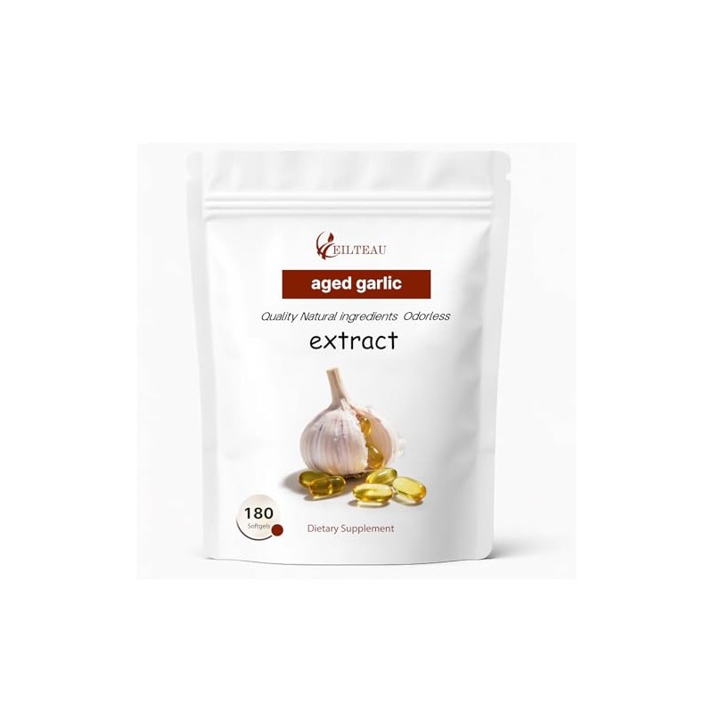 Aged Garlic Extract - Odorless - 180 Softgels | Non-GMO,