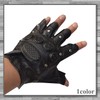 Rex Standard GT017 Men's Fingerless Leather Gloves for Biking, Cycling,