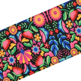 Nivofu Camino de Mesa Mexicano de Lino 100%, 33x183 cm, Estampado Colorido, para Fiestas (Cinco de Mayo, Día de Muertos), Bodas, Comedor, Lavable, Dec