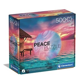 Clementoni 35120 Peace Living The Present 500 Pieces, Made in Italy, Jigsaw Puzzle for Adults, Multicolor, Medium