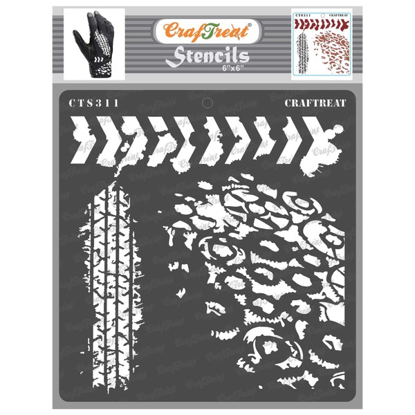 CrafTreat Texture Stencils for Painting on Wood, Canvas, Paper, Fabric,