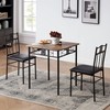 VECELO Small Dining Table Set for 2, 3 Piece Kitchen