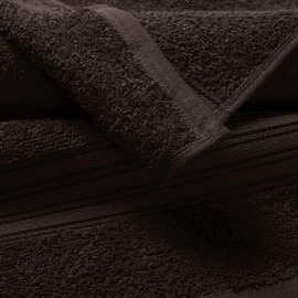 BOUTIQUO Cotton 2 Pack Bath Towel Set 28x55, Eco-Friendly Large Bath Towels, Compact Quickdry Lightweight Soft & Highly Absorbent Bath Towel, Ideal for Everyday Gym Travel Camp Pool - Chocolate Brown