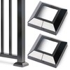 AJOVW 2 pcs 2.5x2.5(Actual: 2.5"x2.5") Aluminum Deck Post Base Cover,
