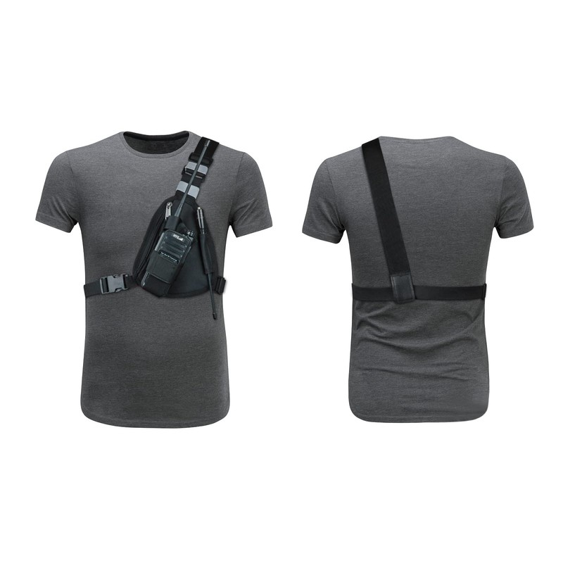 YNIBST Walkie Talkie Multipurpose Triangle Chest Bag Portable Vest Mini