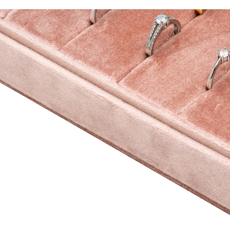 COWFEX Multiple Velvet Ring Storage Organizer Display Tray Jewelry Box