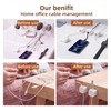 IFOCUTY 6 Pack Magnetic Cable Clips, Adhesive Cord Holder for