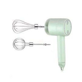 SEIWEI Mini Electric Egg Beater Electric Hand Mixer 3 Speed Portable Blender Whipped Cream Egg White Baking Tool Green/White