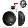 Gokelomg 7 Motorcycle Retro LED Headlight Base in Black