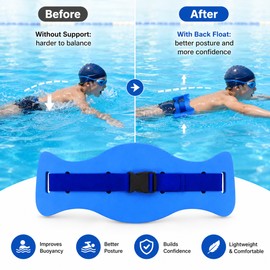 Adjustable Swim Back Float Belt for Training – EVA Buoyancy Support Aid for Pool Practice, Beginner Swimming & Water Fitness