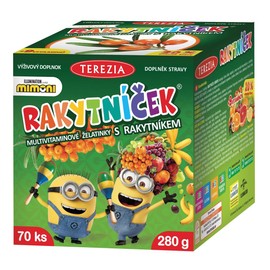 TEREZIA Multivitamin Fruit Gum Jellies Kids Minions, Vitamin C Gummy Bears, Sea Buckthorn, Supports Immune System, Skin & Heart Function, Gluten Free, No Preservatives, 70 Pieces (280 g)