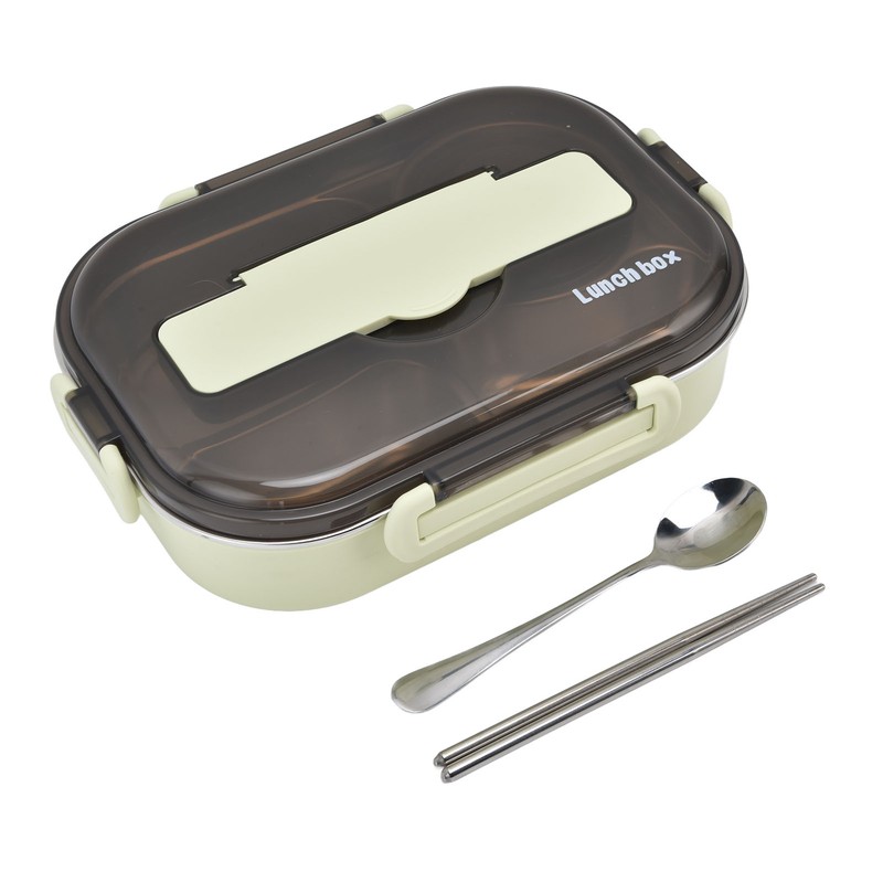 Portable Kids 304 Stainless Steel Lunch Box 1.3L Four Compartment
