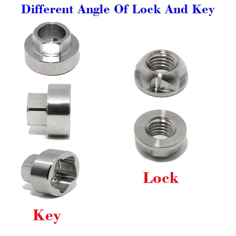 VOSANTU 3/8-16 304 Stainless Steel Anti-Theft Locking Nuts 16TPI Security