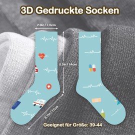 Pcuntslo Funny Socks for Men, Funny Gifts, Women's Odd Socks, blue