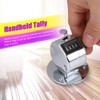 4-Figure Hand Tally Counter, Laps Counter Silver Counter Clicker Counter