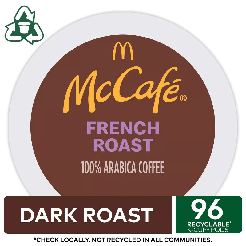McCafe McCaf French Roast Dark Roast Coffee 96 Count K