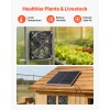 30W Solar Panel Powered Light Dual Fans with Adjustable Angle